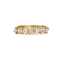 Bague en Or Sertie de Diamants Jaunes - Politains