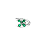 Bague Émeraudes et Diamant en Or - Milestone - Politains