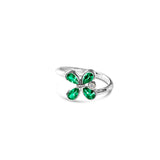 Bague Émeraudes et Diamant en Or - Milestone - Politains
