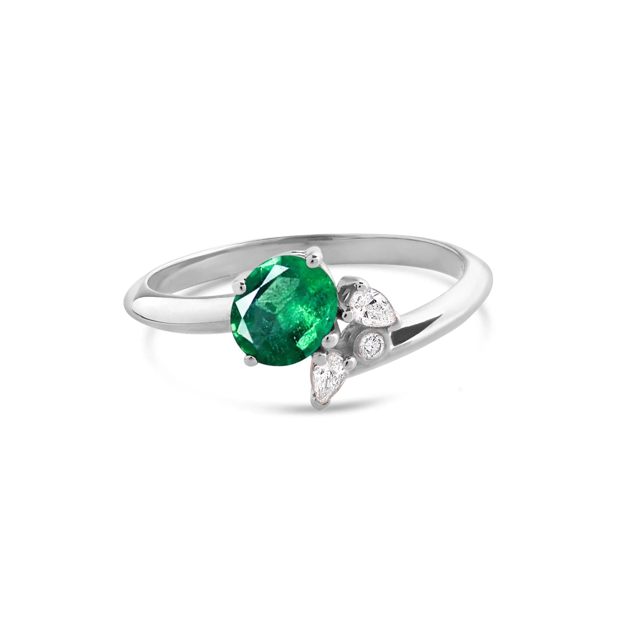 Bague Émeraude et Diamants en Or - Moribana - Politains