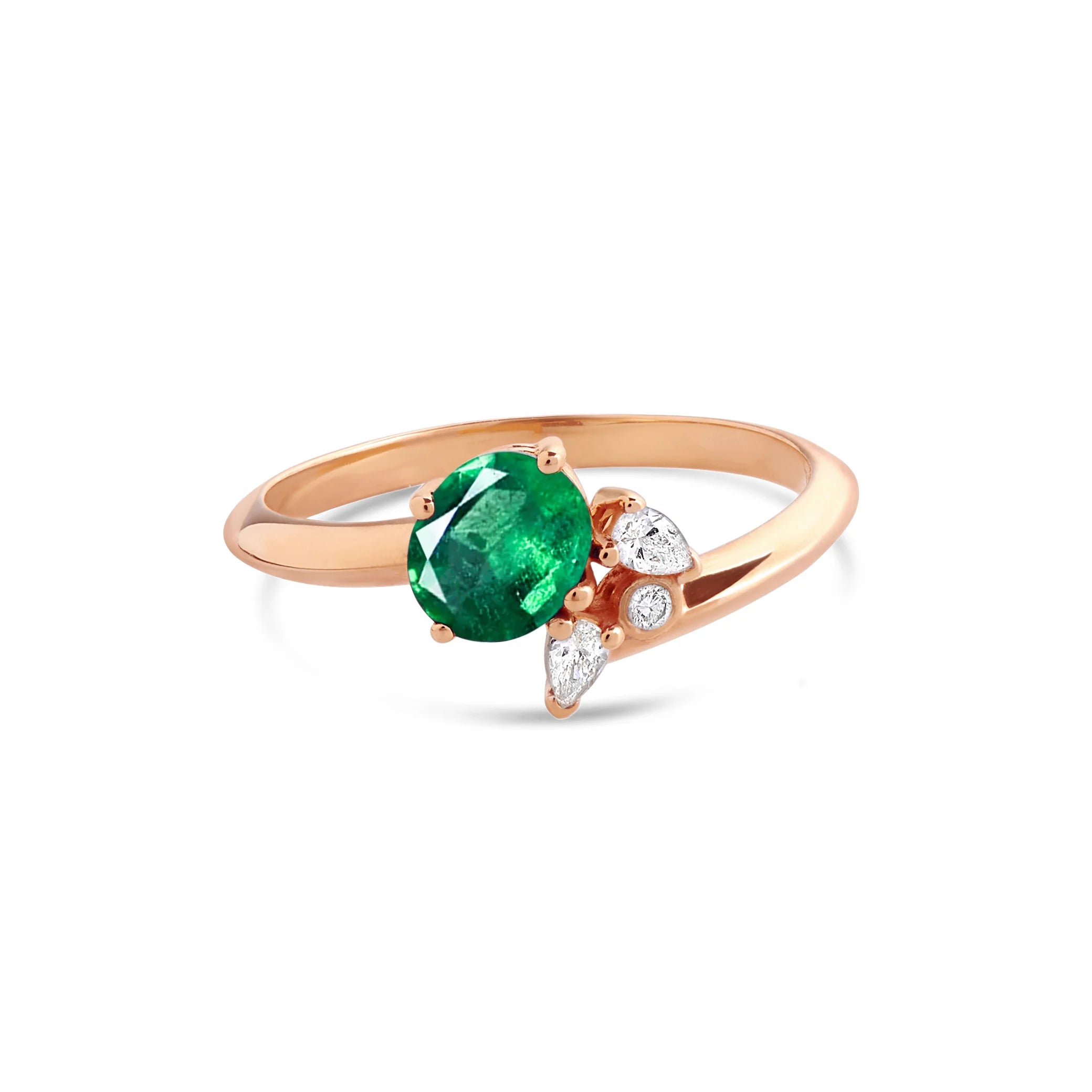 Bague Émeraude et Diamants en Or - Moribana - Politains