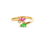 Bague Saphir Rose et Tsavorite en Or - Early Bloom - Politains