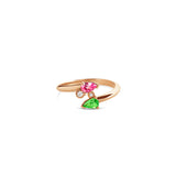 Bague Saphir Rose et Tsavorite en Or - Early Bloom - Politains