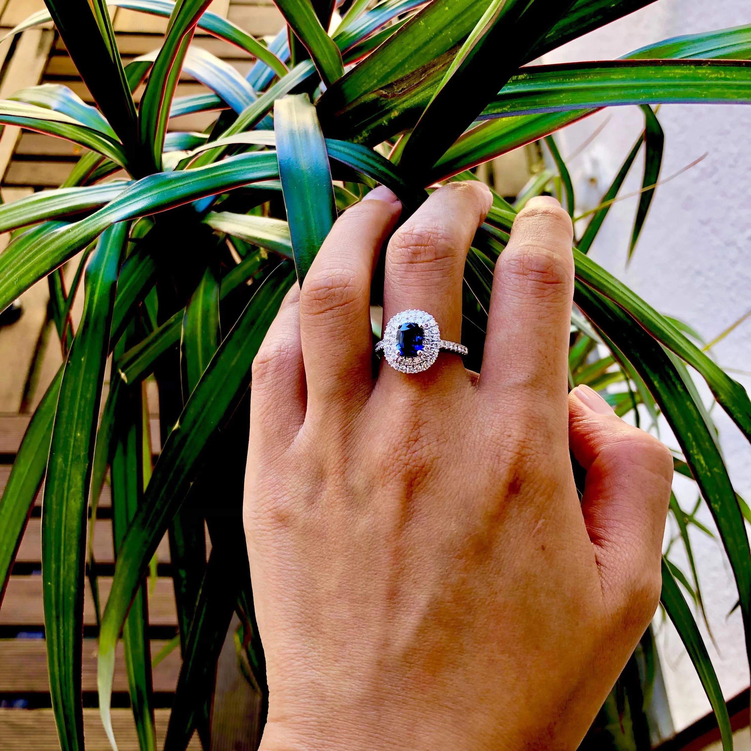 Bague saphir bleu 2025
