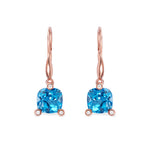 Boucles d'Oreilles Diamants et Topaze - Politains