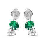 Boucles d'Oreilles Émeraudes et Diamants - Moribana - Politains