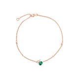 Bracelet in 18-Carat Gold with Emerald and Diamonds - Moribana 