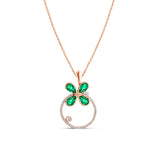 Collier en Or avec Émeraude et Diamants - Milestone - Politains
