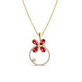 Collier en Or avec Rubis et Diamants - Milestone