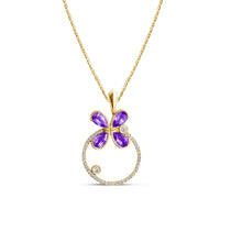 Collier en Or avec Tanzanites et Diamants - Milestone - Politains