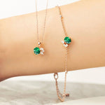 Bracelet en Or 18 Carat avec Emeraude et Diamants - Moribana - Politains