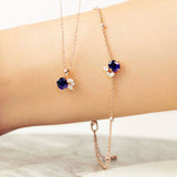 Bracelet en Or 18 Carat avec Saphir Bleu et Diamants - Moribana - Politains